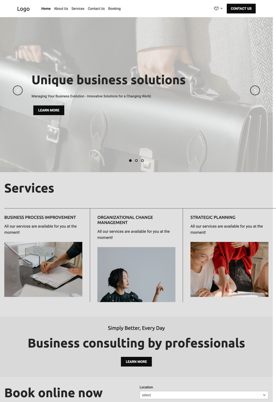 Anteprima del modello per agenzie di consulenza aziendale
