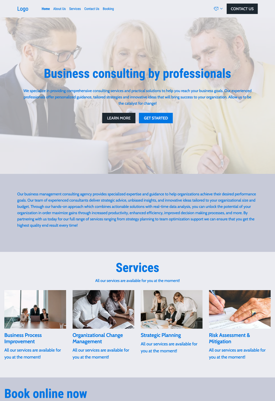 business management consulting agency template preview