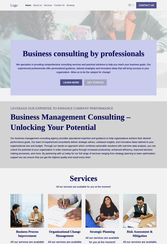 business management consulting agency template preview