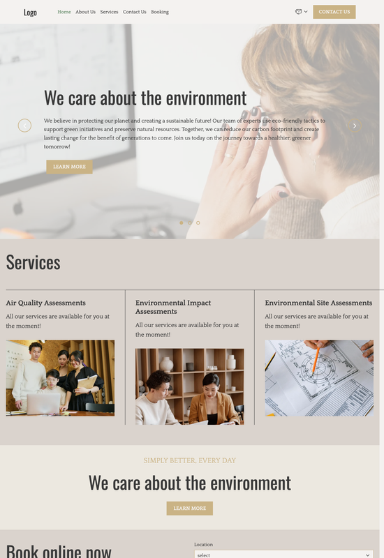 environmental consulting agency template preview
