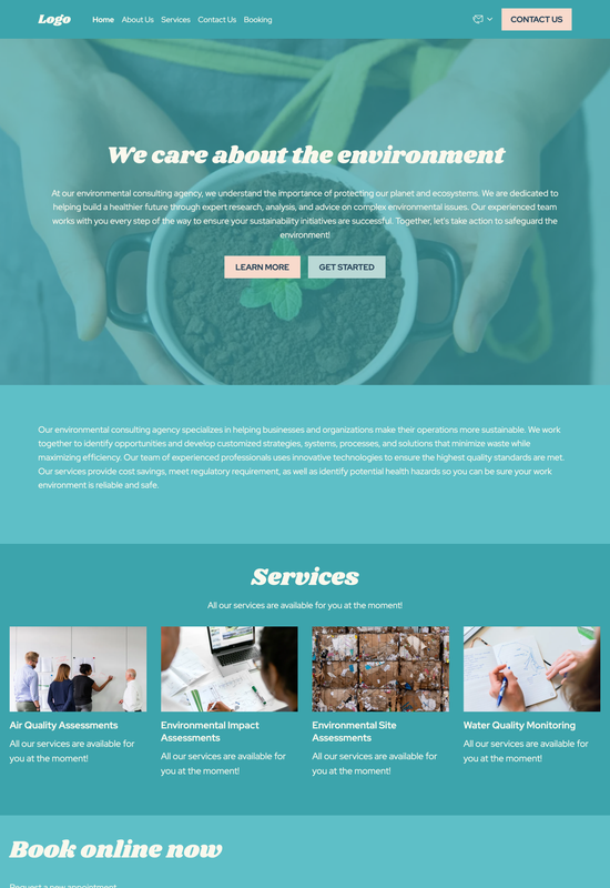 environmental consulting agency template preview