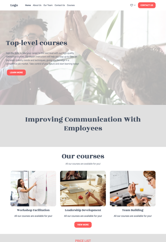 corporate training template preview