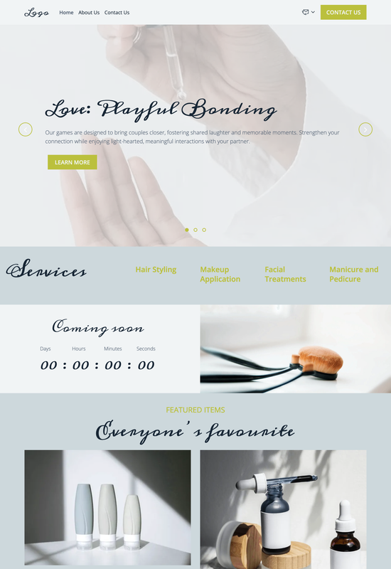 beauty store template preview
