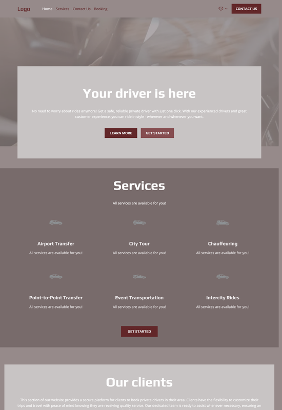private driver template preview