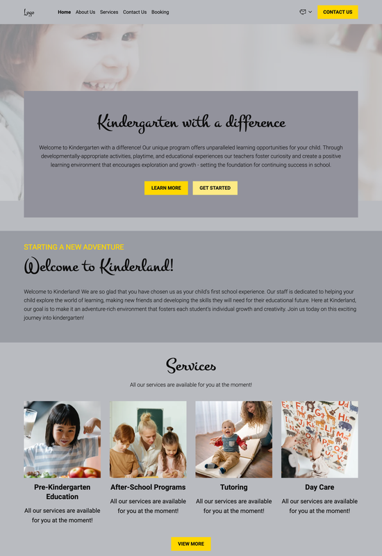 kindergarten template preview
