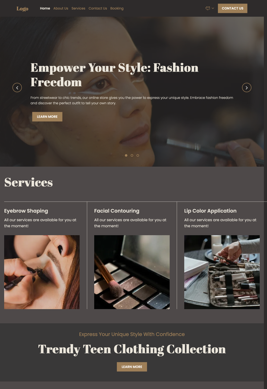 makeup studio  template preview
