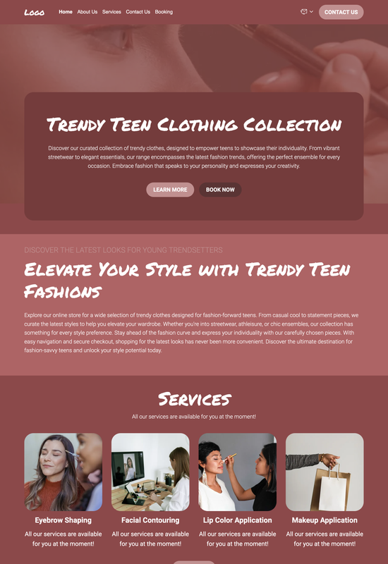 makeup studio  template preview