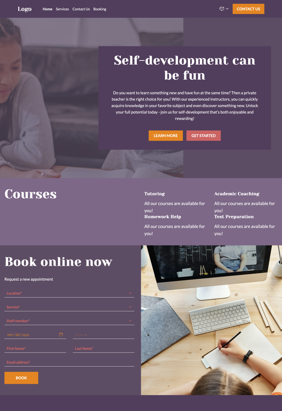 private teacher template preview
