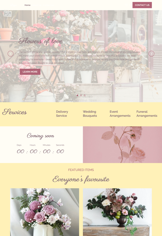 flower store template preview