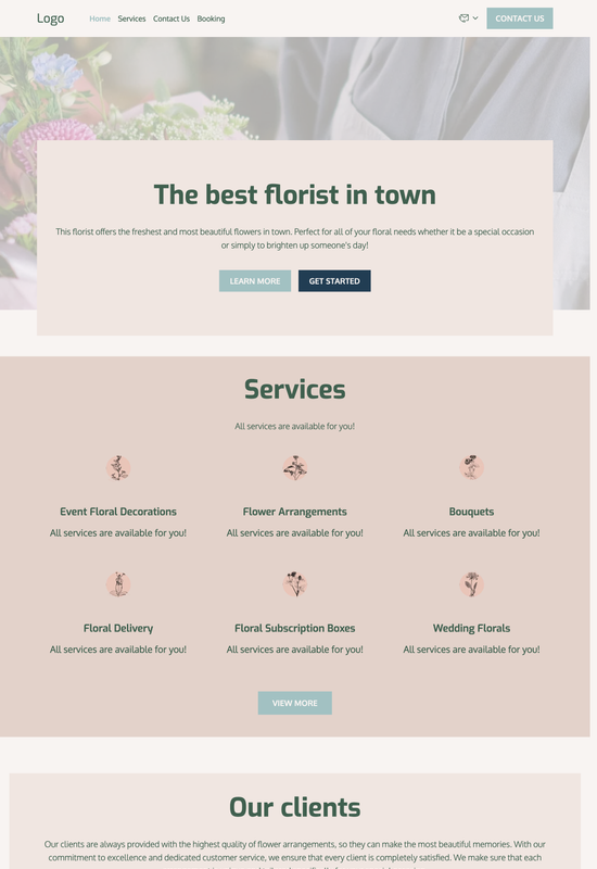 florist template preview