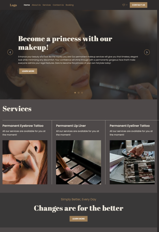 permanent makeup clinic template preview