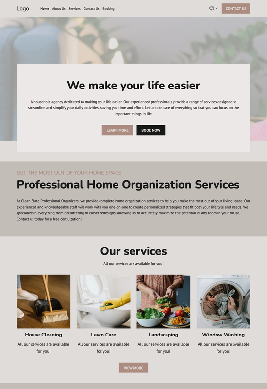 household agency template preview