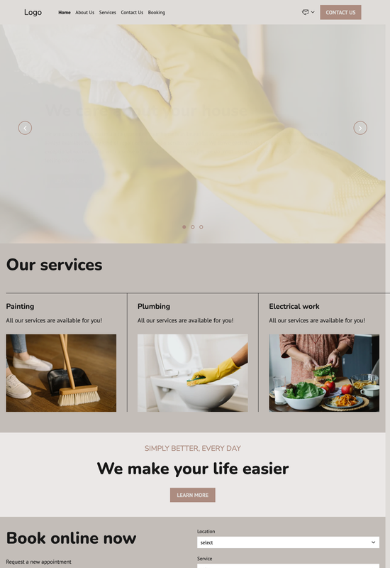 house repair services template preview