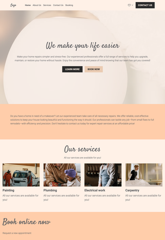 house repair services template preview