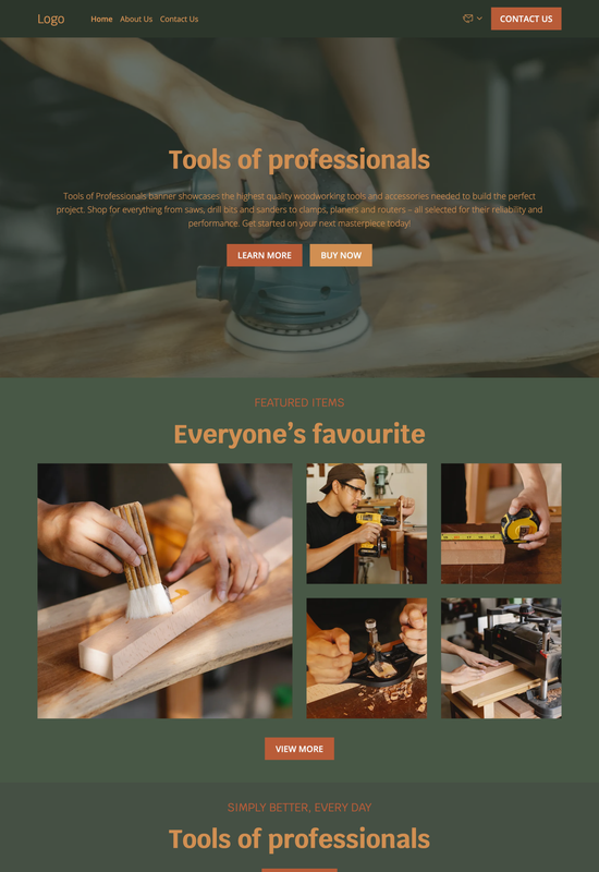 woodworking tools & accessories template preview