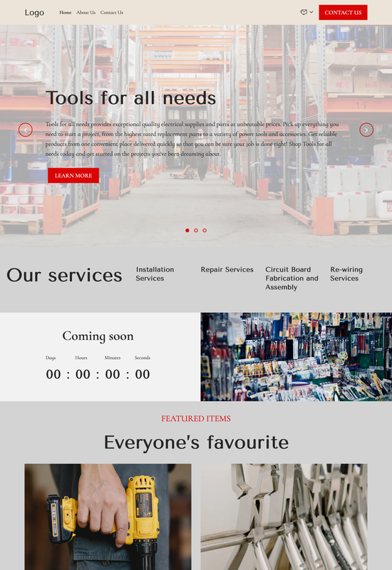 electrical supplies & parts template preview