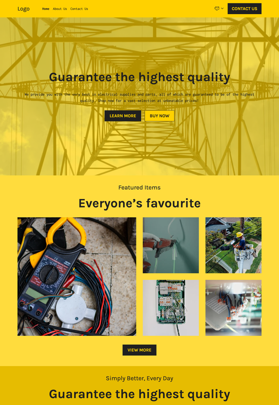 electrical supplies & parts template preview
