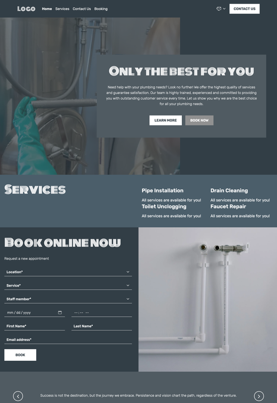 plumber template preview
