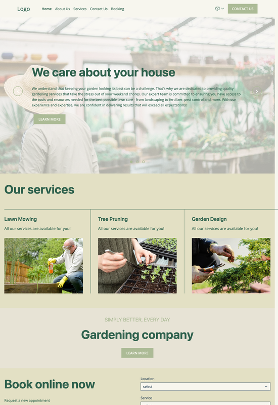 gardening service template preview