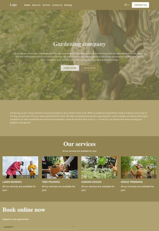 gardening service template preview