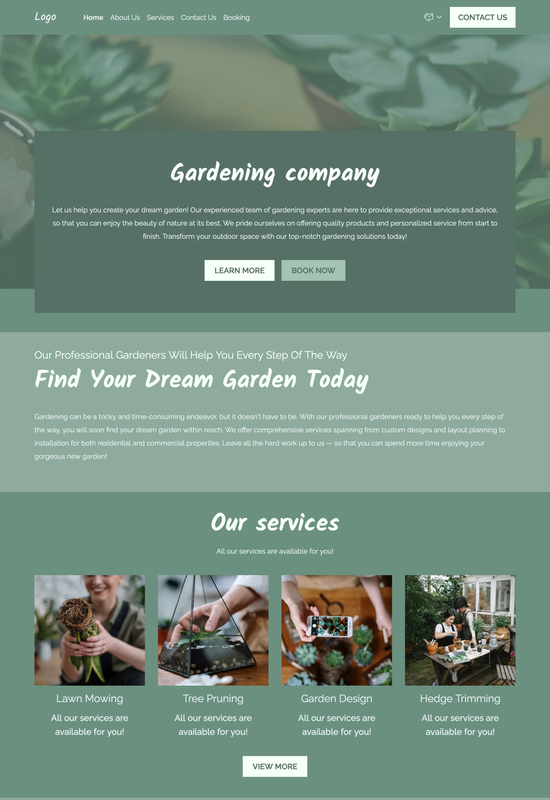gardening service template preview