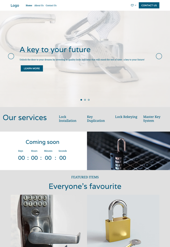 locks and keys store template preview