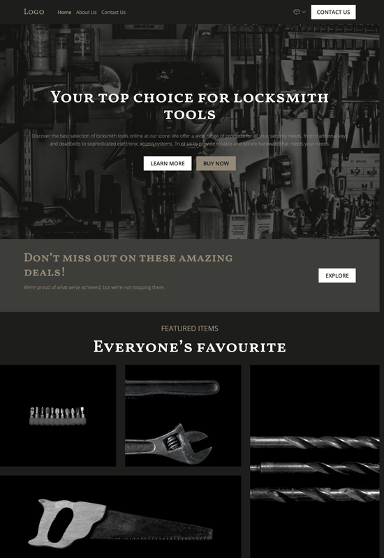 locks and keys store template preview