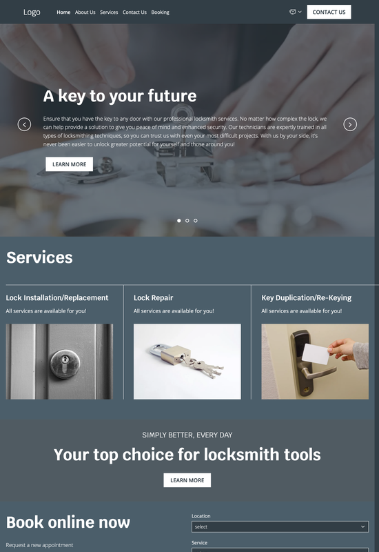 locksmith service template preview