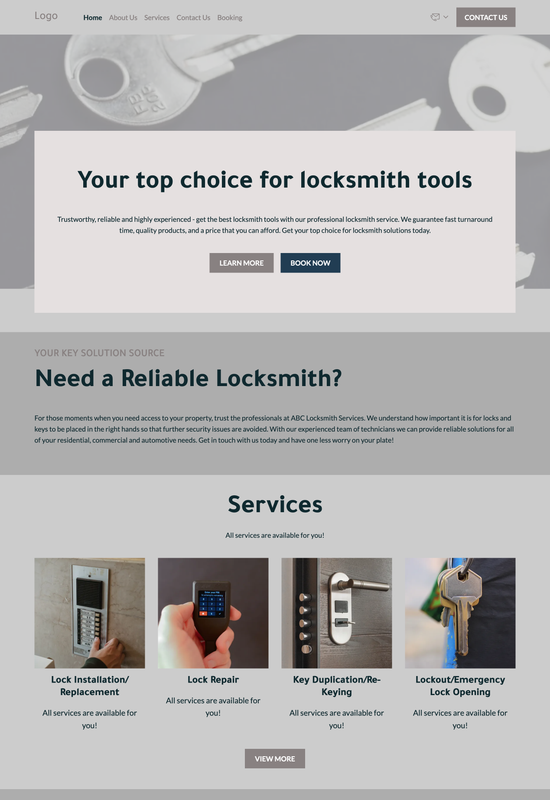 locksmith service template preview