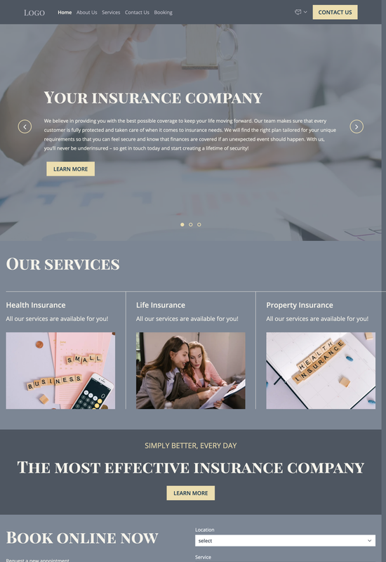 insurance agency template preview