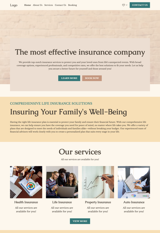 insurance agency template preview
