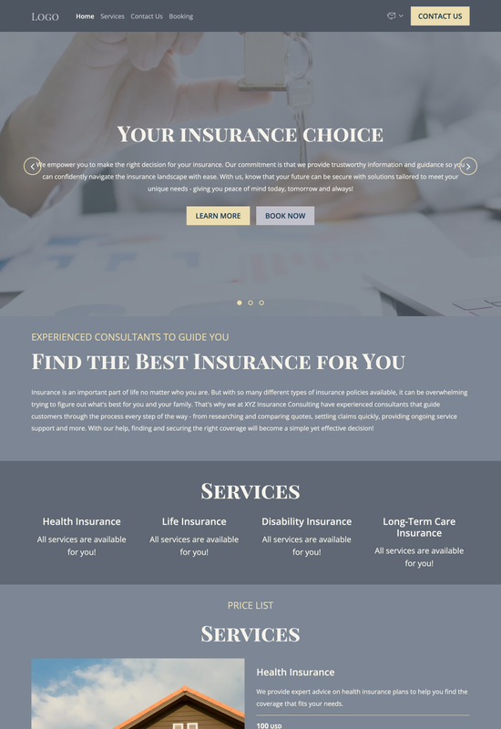 insurance consultant template preview
