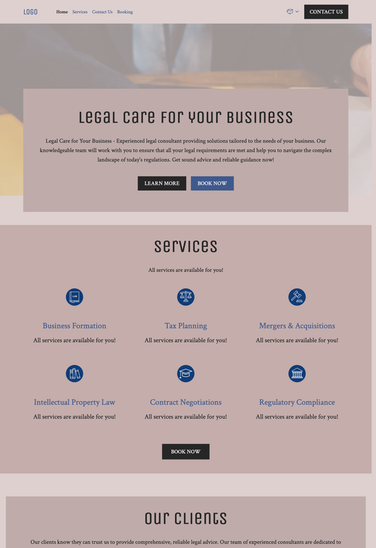 legal consultant template preview