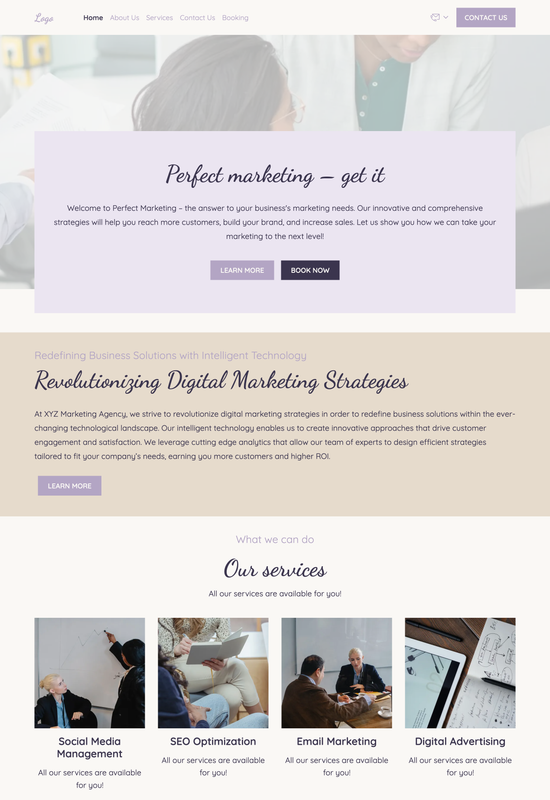 marketing agency template preview