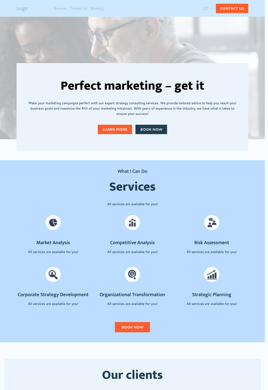 strategy consultant template preview