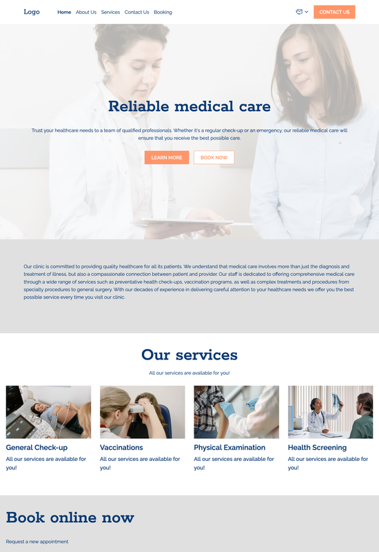 medical clinic template preview