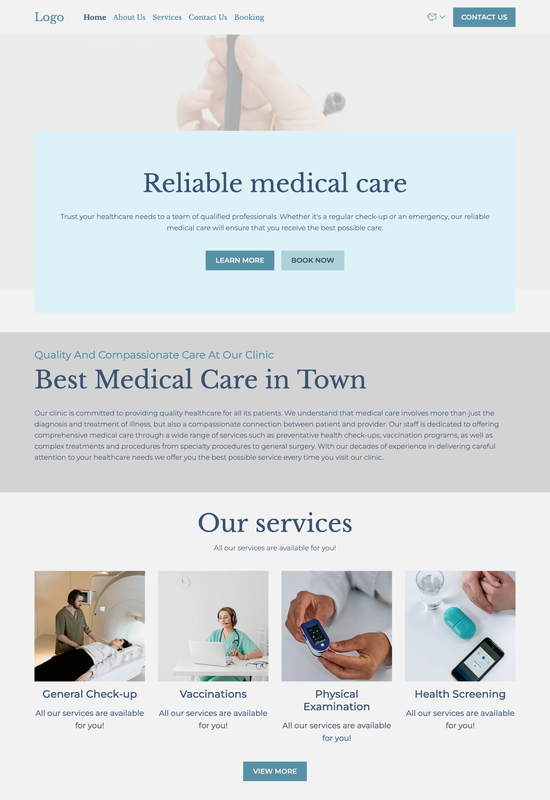 medical clinic template preview