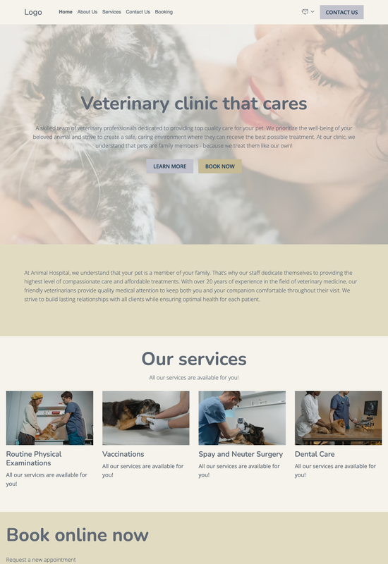 veterinary clinic template preview