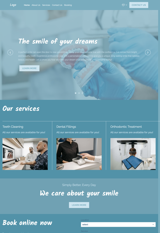 dental clinic template preview