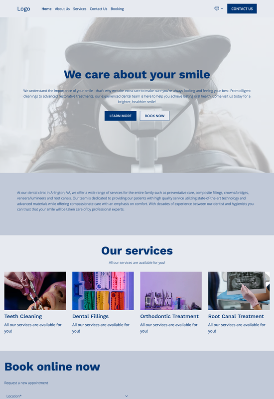 dental clinic template preview