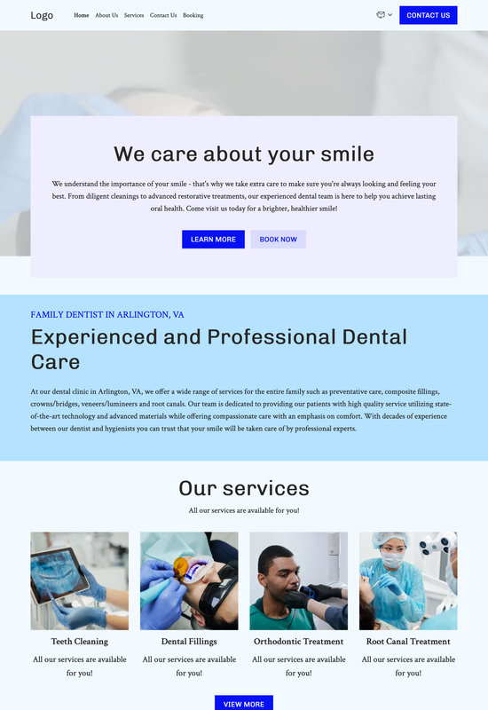 dental clinic template preview