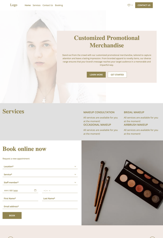 makeup artist template preview