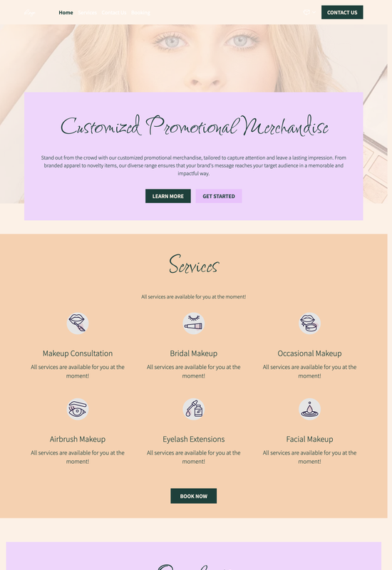 makeup artist template preview