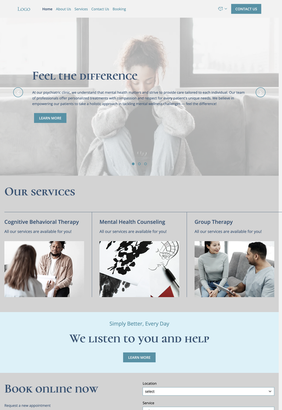 psychiatric clinic template preview