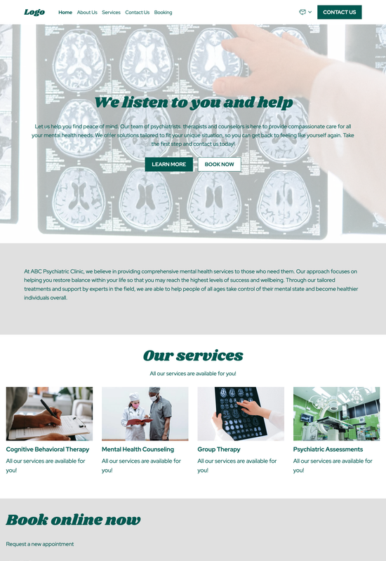 psychiatric clinic template preview