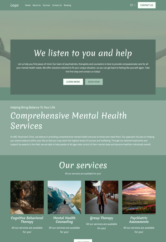 psychiatric clinic template preview