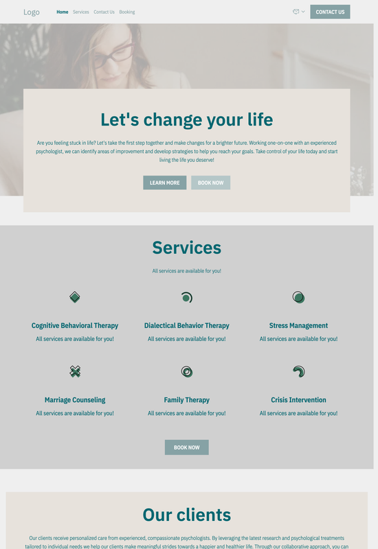 psychologist template preview