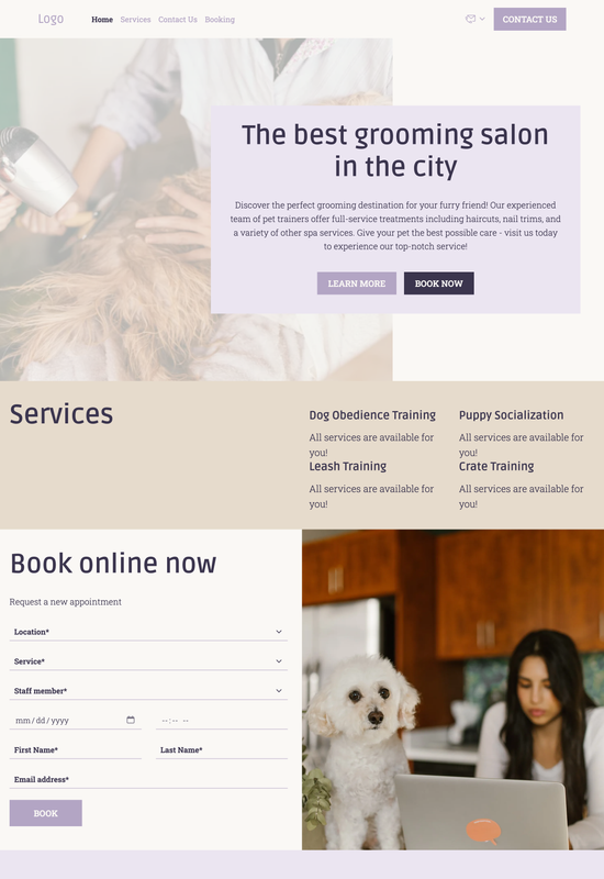 pet trainer template preview