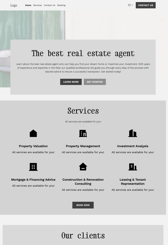 real estate consultant template preview