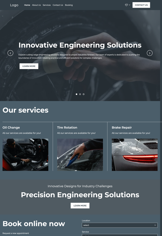 car service station template preview